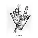 akanksha name on hand tattoo design idea
