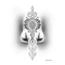 akanksha name on hand tattoo design idea