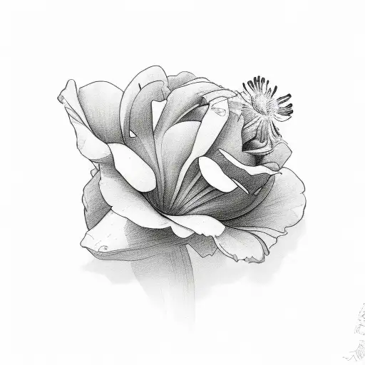 lips with flowers tattoo design idea