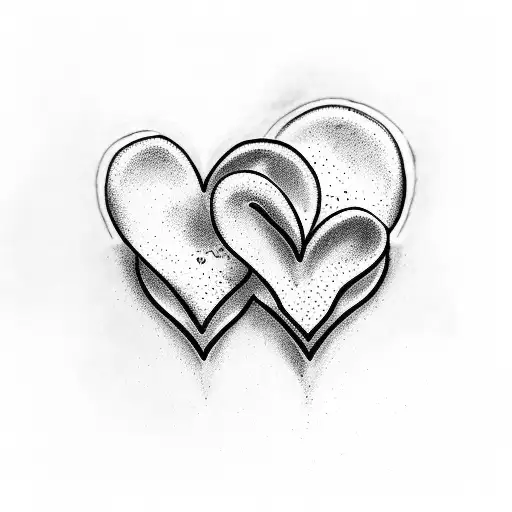 two candy hearts overlapping that say they and them tattoo design idea