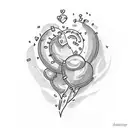 two candy hearts overlapping that say they and them tattoo design idea