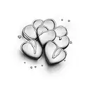 two candy hearts overlapping that say they and them tattoo design idea