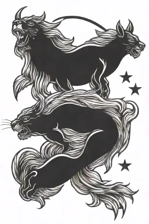 Zodiac signs: virgo, cancer, leo tattoo design idea