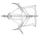 dwarven bow and arrow weapon tattoo design idea