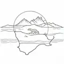 Oregon coast sea animals tattoo design idea