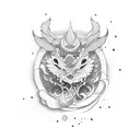 japaneese chef knife tattoo design idea