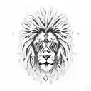 Rasta lion with dreadlocks roaring side profile  tattoo design idea