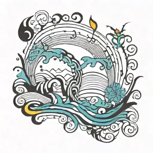 sound wave with words "Miguel" "Elsa" "Daniel" tattoo design idea