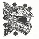 master Chief helmet tattoo design idea
