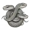 three headed snake tattoo tattoo design idea