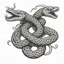 three headed snake tattoo tattoo design idea