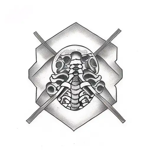 rib cage phrase female  tattoo design idea