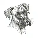 boxer dog tattoo design idea