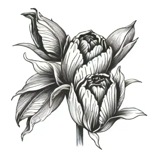 tulipanes tattoo design idea
