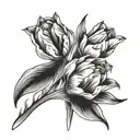 tulipanes tattoo design idea