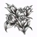 tulipanes tattoo design idea