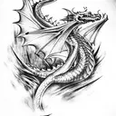Dragon tattoo design idea