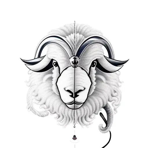 Sailor black sheep with birthdate June 01, 2003 tattoo design idea