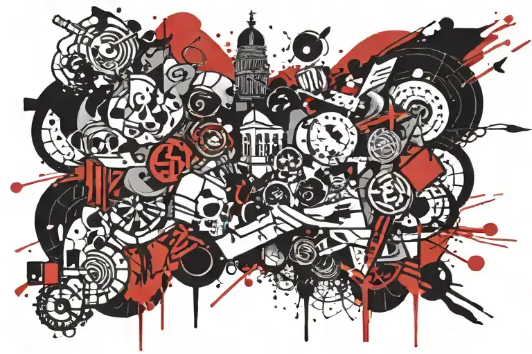 lawyer symbolized tattoo design idea