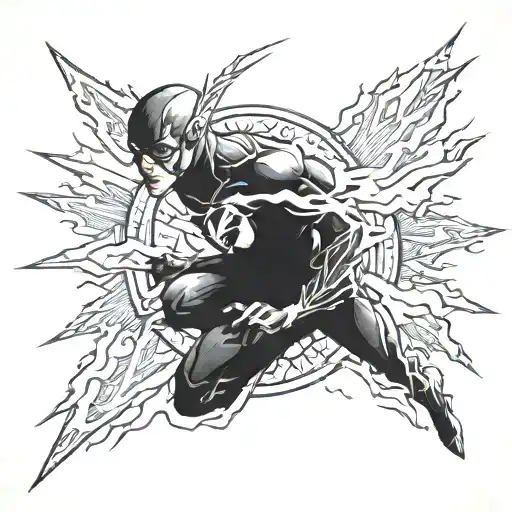 the flash zoom tattoo design idea