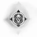 sai baba with om symbol tattoo design idea