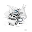 Stitch as dragons tattoo design idea