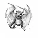 Stitch as dragons tattoo design idea