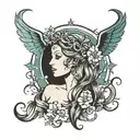 virgo zodiac sign tattoo design idea