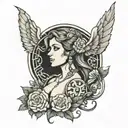 virgo zodiac sign tattoo design idea