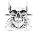 skeleton praying tattoo design idea