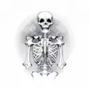 skeleton praying tattoo design idea
