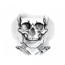 skeleton praying tattoo design idea