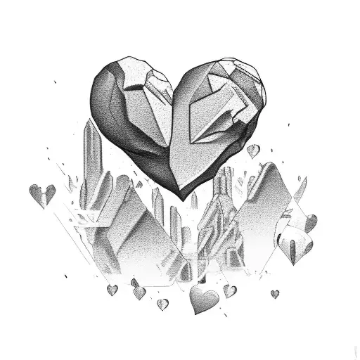 a broken heart tattoo design idea