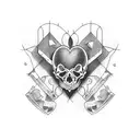 a broken heart tattoo design idea