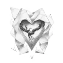 a broken heart tattoo design idea
