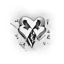 a broken heart tattoo design idea
