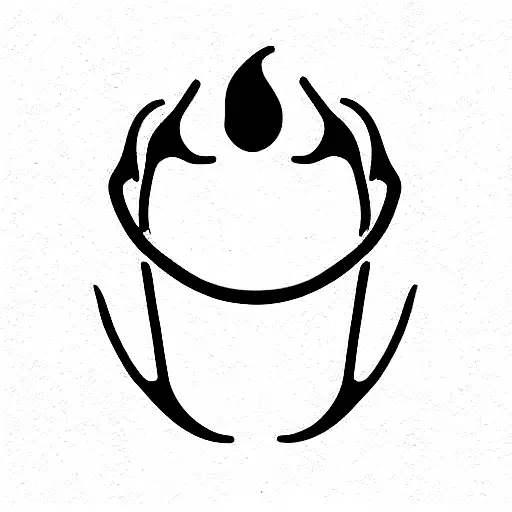 Xanax devil horns tattoo design idea