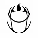 Xanax devil horns tattoo design idea