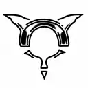 Xanax devil horns tattoo design idea