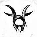Xanax devil horns tattoo design idea