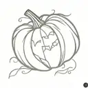 smashed pumpkin  tattoo design idea