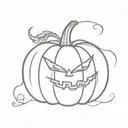 smashed pumpkin  tattoo design idea