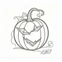 smashed pumpkin  tattoo design idea