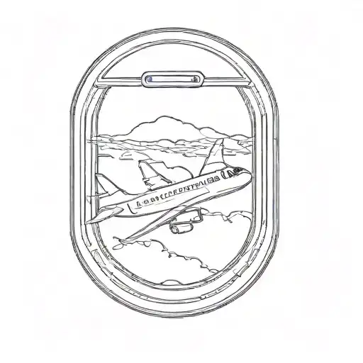 airplane window tattoo design idea