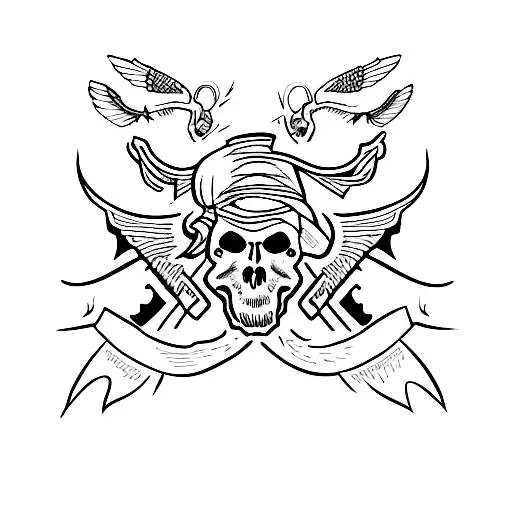 Fly Coffin Cult Emblem  tattoo design idea