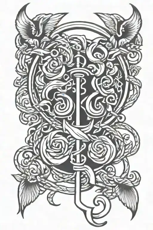 Swinger lifestyle symbol intertwined tattoo design idea