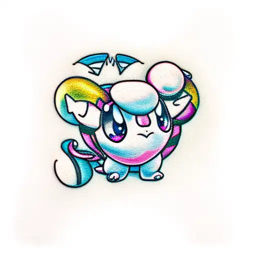 Jigglypuff band ghost tattoo design idea