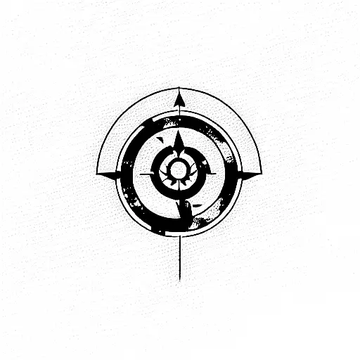 arc reactor mixed with triquet tattoo design idea