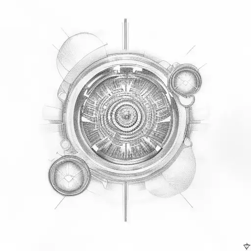 arc reactor mixed with triquet tattoo design idea