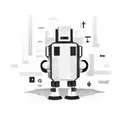A futuristic robot character from a popular Playstation game battling in a Fortnite-inspired arena tattoo design idea